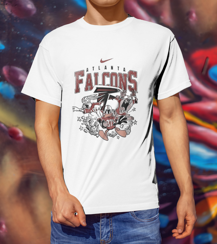Nike Atlanta Falcons Looney Tunes Collaboration With Taz And Bugs Bunny T-Shirt