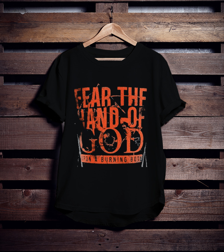 Upon A Burning Body Fear The Hand Of God Fiery Red T-Shirt