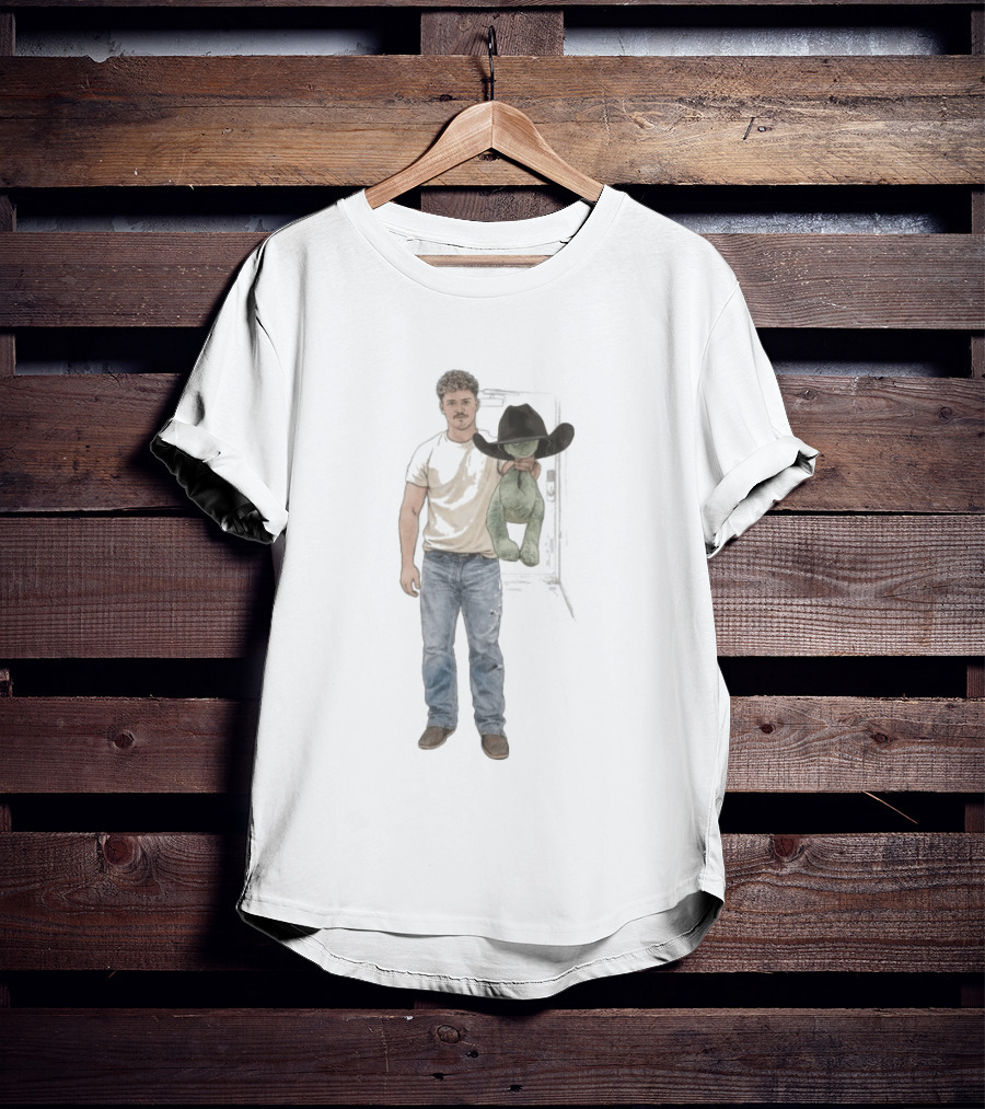 Cole Roach Cowboy With Stuffed Animal Wearing Black Hat T-Shirt