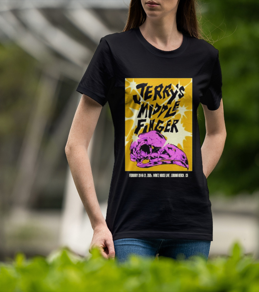 Jerry's Middle Finger Ivan's House Laguna Beach California February 20 & 21 2026 T-Shirt
