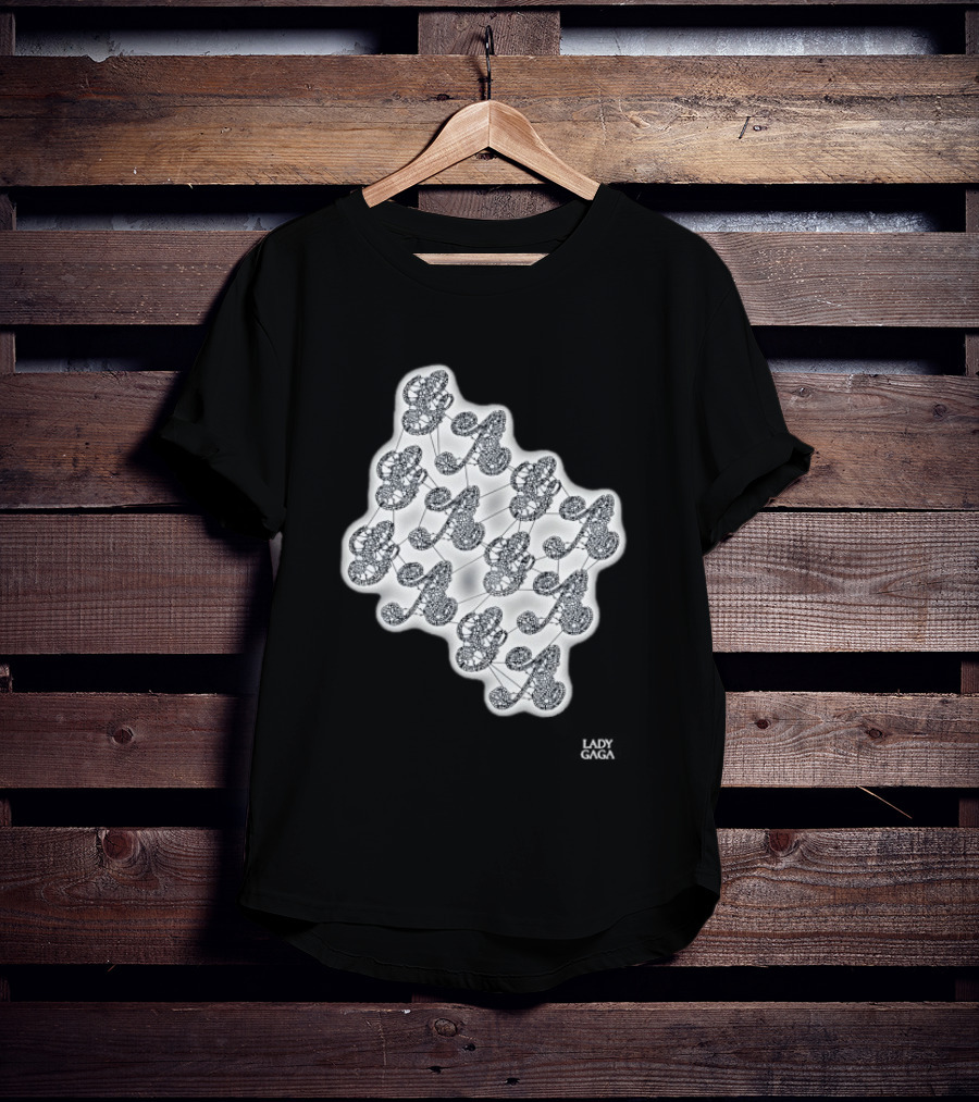 Lady Gaga Lace Gaga Artistic Monogram T-Shirt
