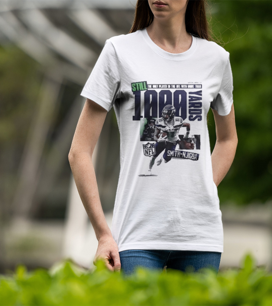 Jaxon Smith Njigba 1000 Yards Leading Receiver Seattle Seahawks T-Shirt