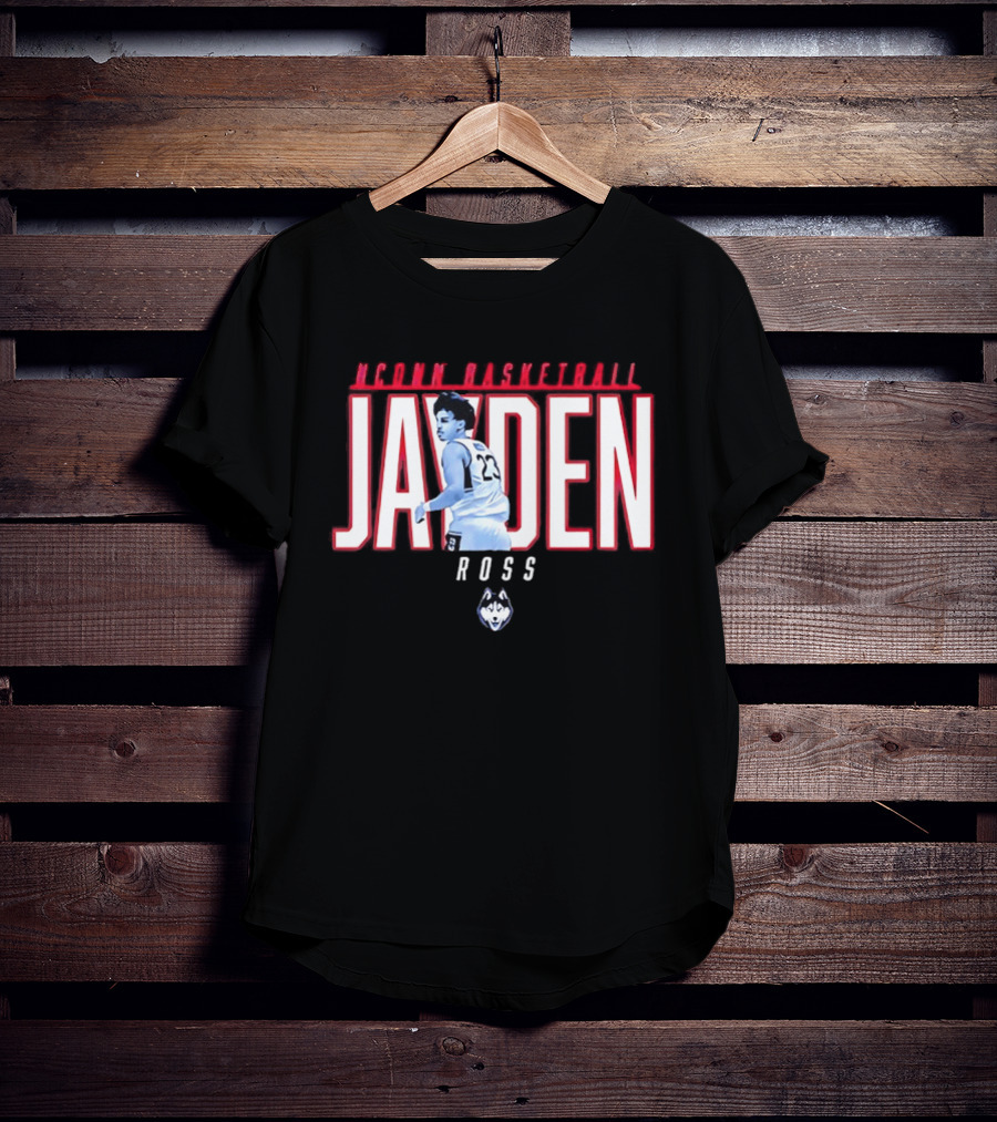 Jayden Ross UConn Huskies Basketball Player Number 23 T-Shirt