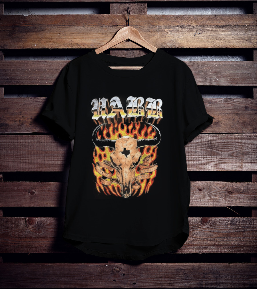 Upon A Burning Body Marr Texas Skull Flames T-Shirt