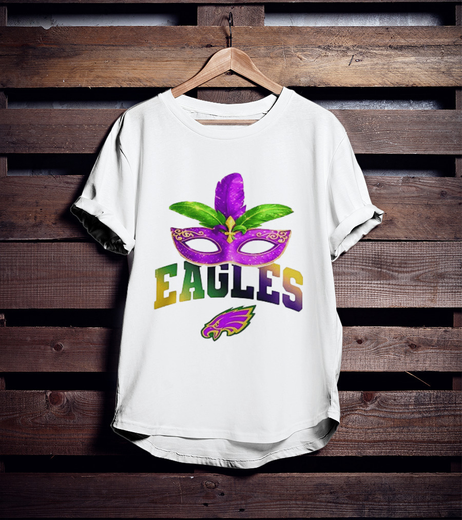 Eagles Mardi Gras Mask Festival Celebration T-Shirt