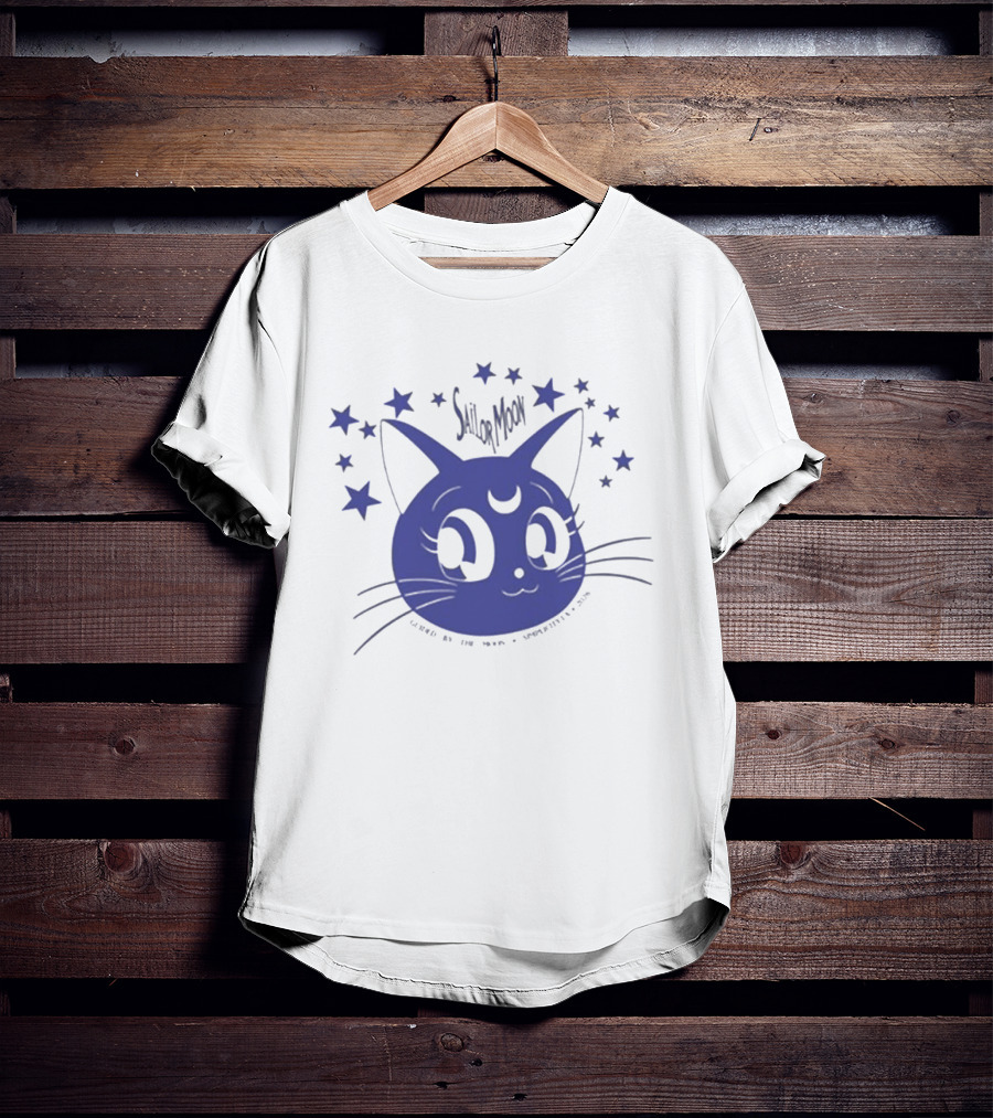 Sailor Moon Luna Guidance Of The Moon Anime Cat Stars T-Shirt