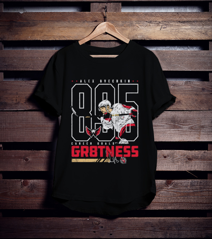 Alex Ovechkin 895 Career Goals GR8TNESS Washington Capitals Hockey T-Shirt