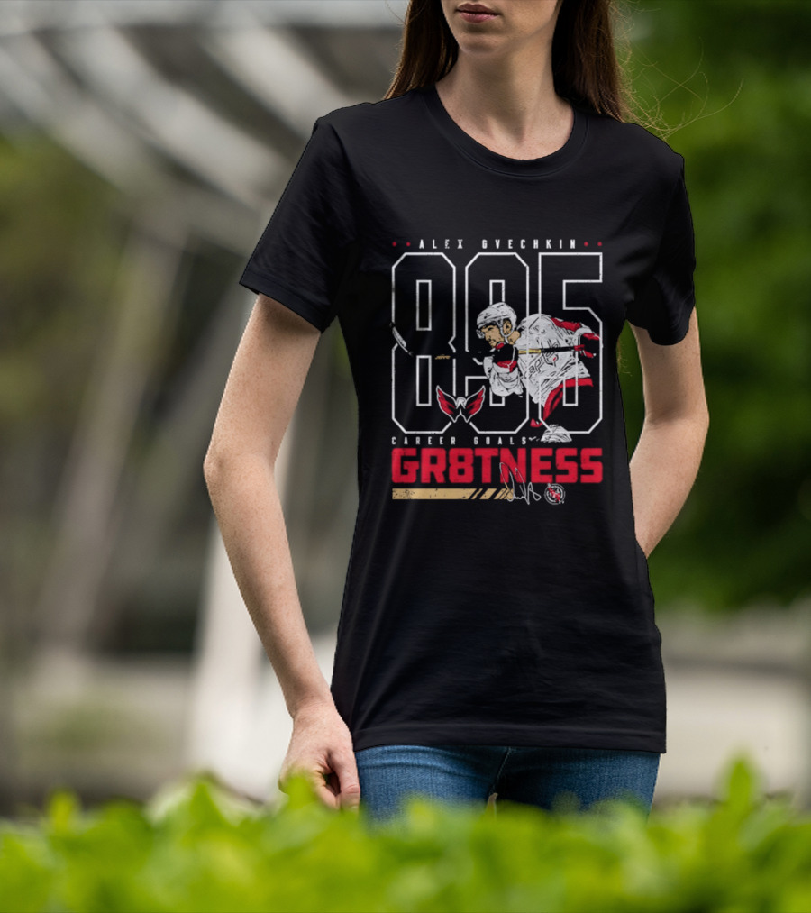 Alex Ovechkin 895 Career Goals GR8TNESS Washington Capitals Hockey T-Shirt