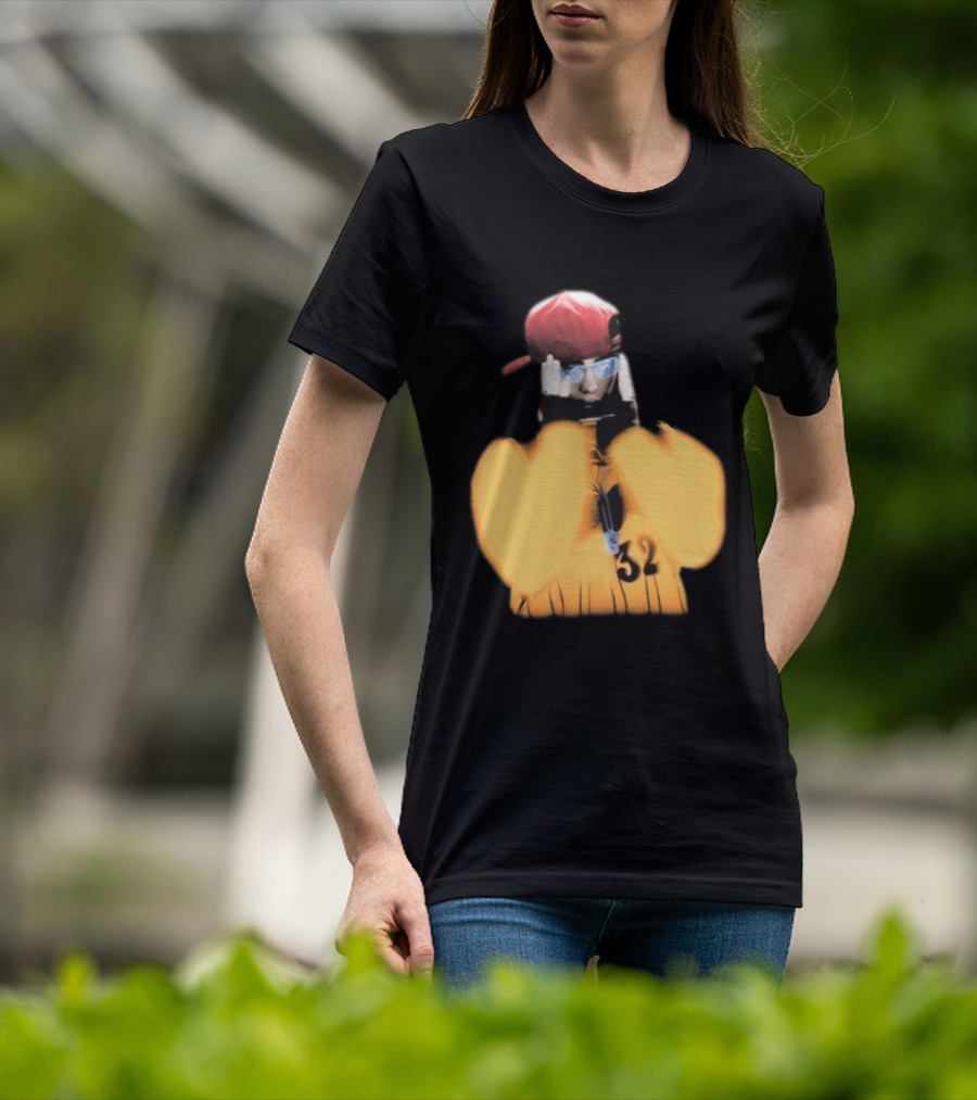 Billie Eilish Glasses Hit Me Hard And Soft Tour 2024 2025 Red Cap Style 32 T-Shirt