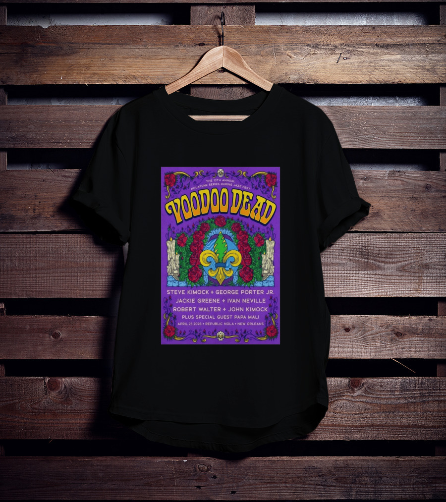Voodoo Dead 13th Annual Nolafunk Series Jazz Fest New Orleans 2026 April 25 Republic NOLA T-Shirt