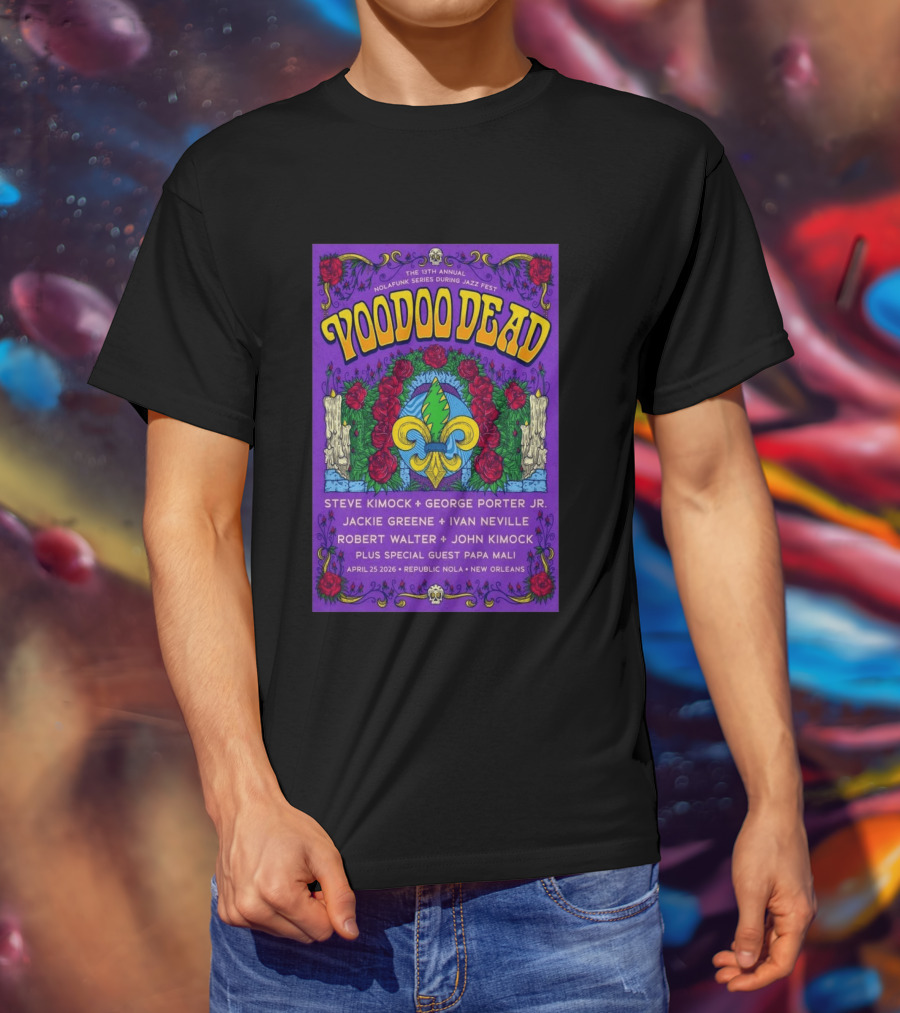 Voodoo Dead 13th Annual Nolafunk Series Jazz Fest New Orleans 2026 April 25 Republic NOLA T-Shirt
