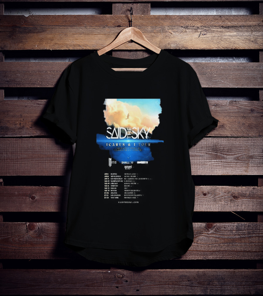 Said The Sky Icarus & I Tour 2026 Dates Clouds Shallou Special Guest T-Shirt