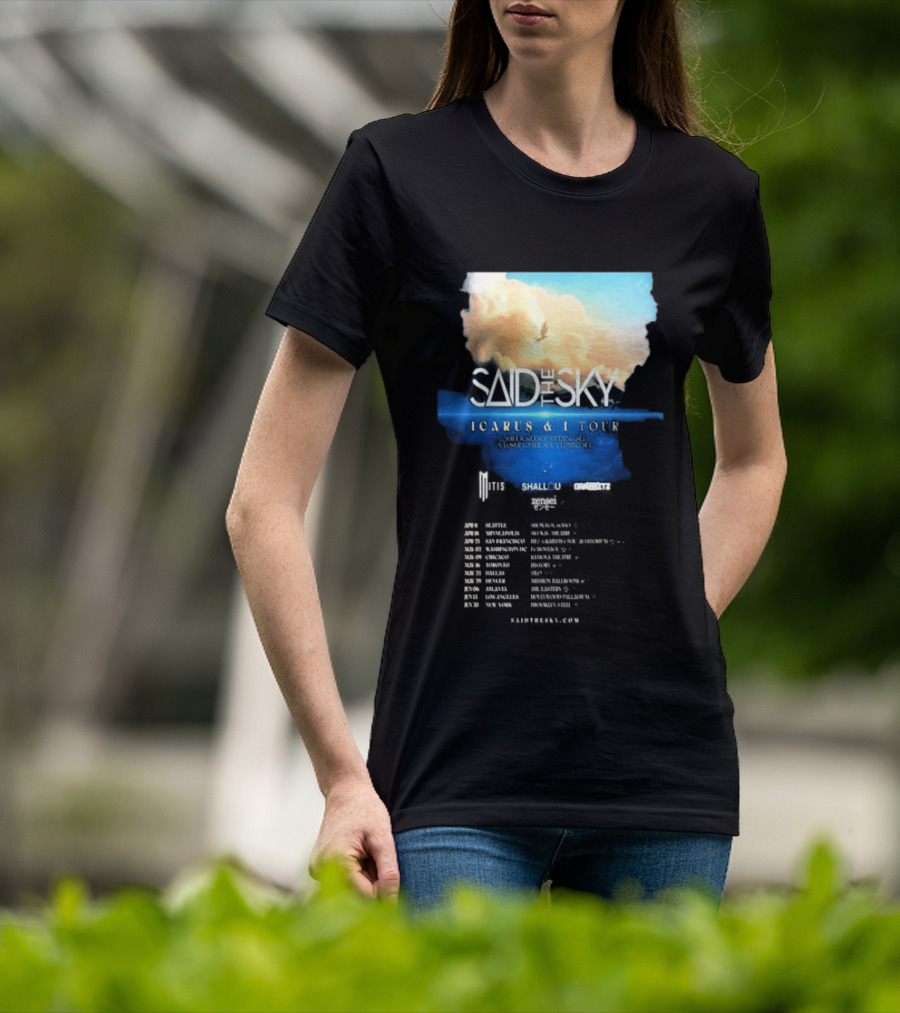 Said The Sky Icarus & I Tour 2026 Dates Clouds Shallou Special Guest T-Shirt