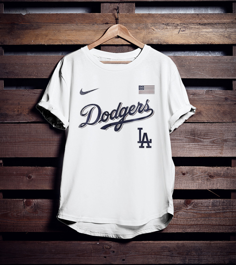 Nike LA Dodgers American Flag 250th Anniversary USA T-Shirt