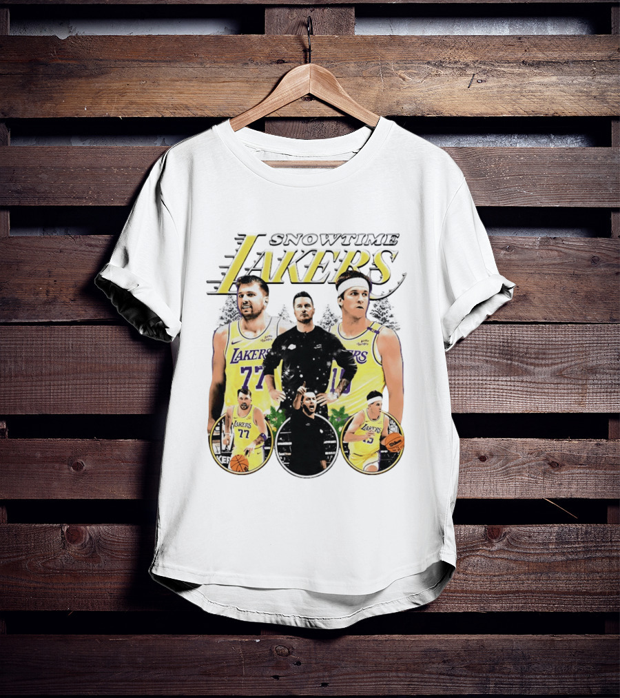 Snowtime Lakers Los Angeles Basketball Legends T-Shirt