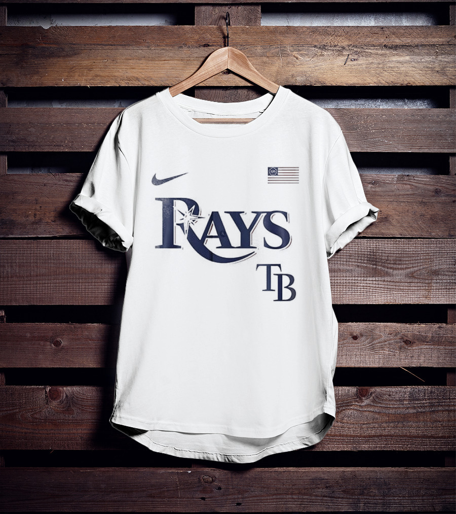 Tampa Bay Rays Nike TB American Flag 250th Anniversary USA Baseball T-Shirt