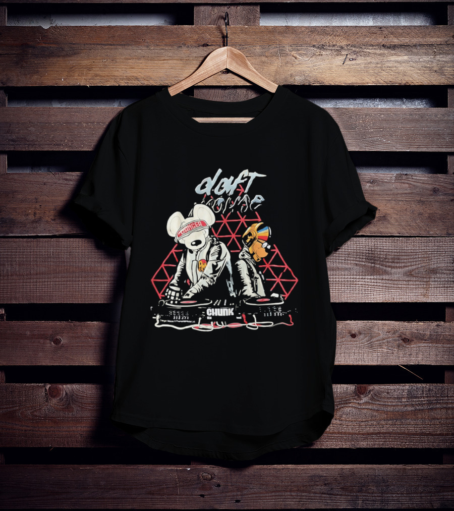 Chunk Daft Mouse DJ Duo Dance Music Fan T-Shirt