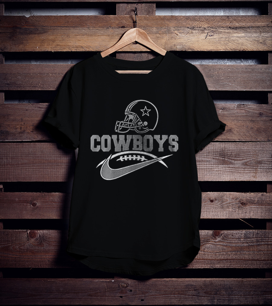 Dallas Cowboys Helmet Nike Swoosh Football Fanatic T-Shirt