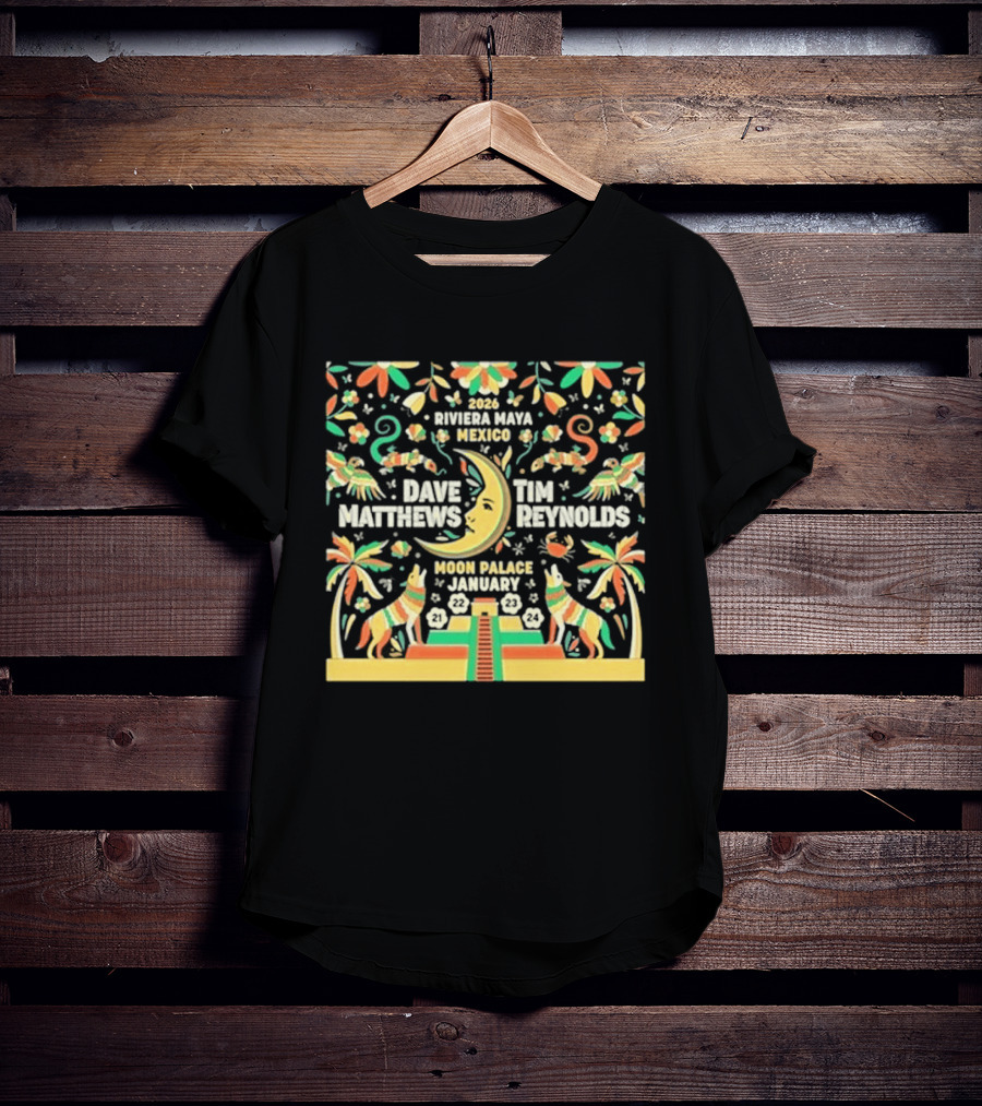 Dave Matthews Tim Reynolds 2026 Mexico Moon Palace Festival T-Shirt