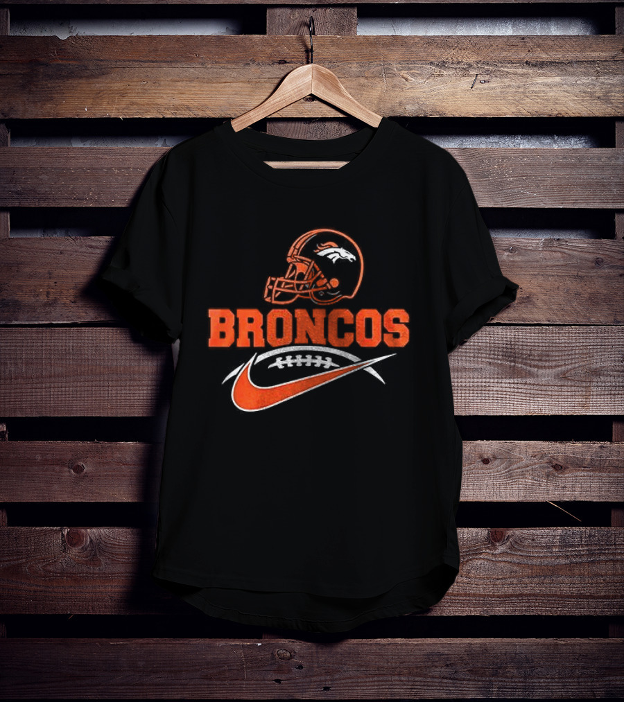 Denver Broncos Helmet Nike Football Fan T-Shirt