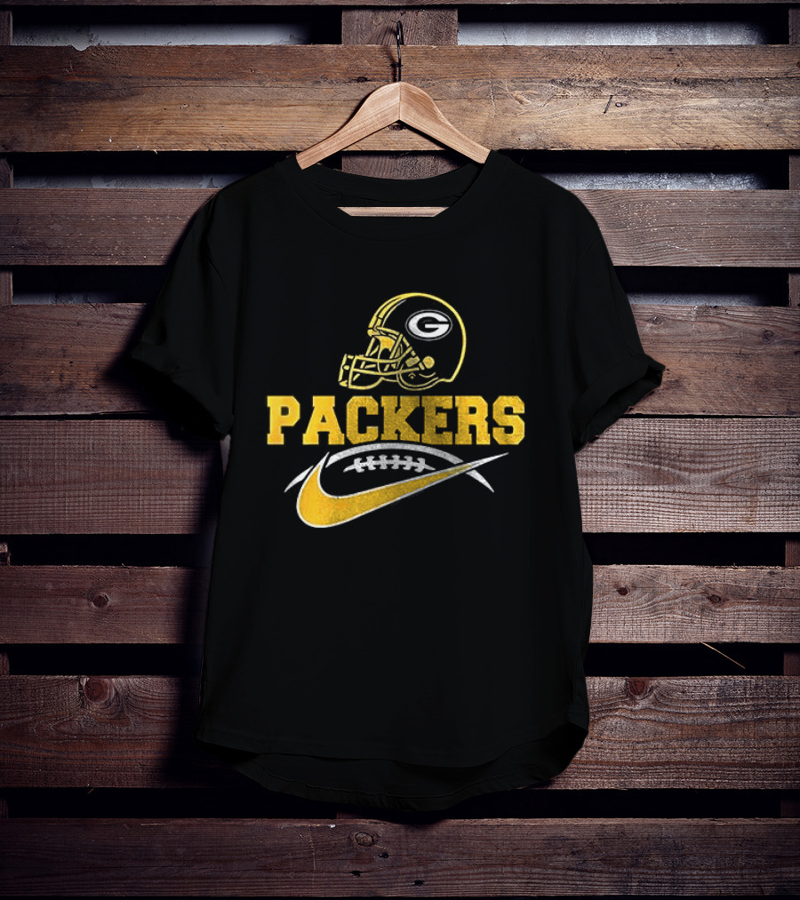 Green Bay Packers Helmet Fan Apparel Nike Football T-Shirt