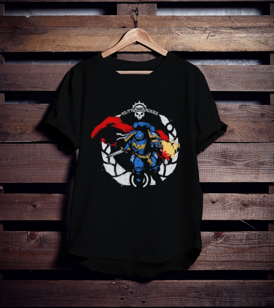 Warhammer Ultramarines Verse Skull Warrior With Helmet T-Shirt