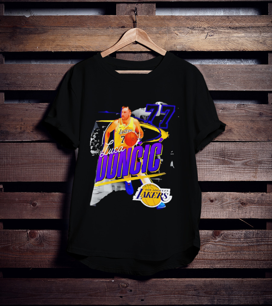 Luka Dončić Number 77 Los Angeles Lakers Basketball NBA 2026 T-Shirt