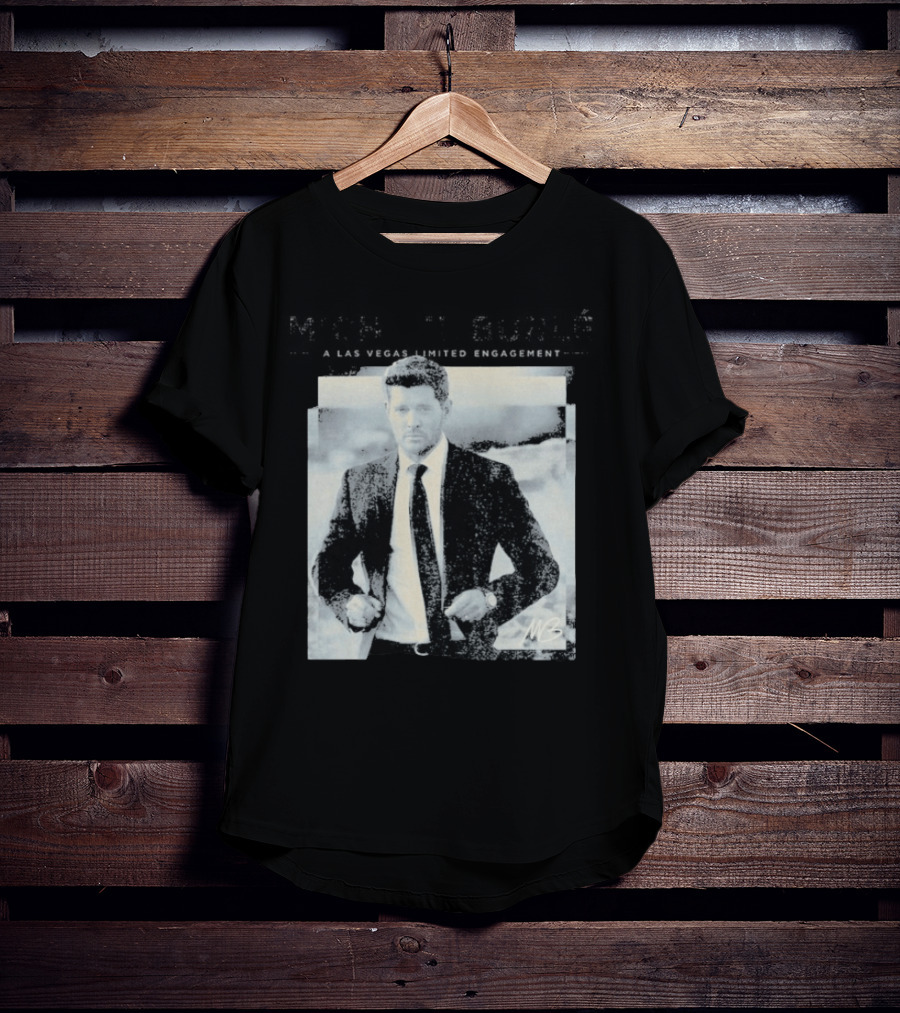 Michael Buble A Vegas Photo Classic Suit Style MB Signature T-Shirt