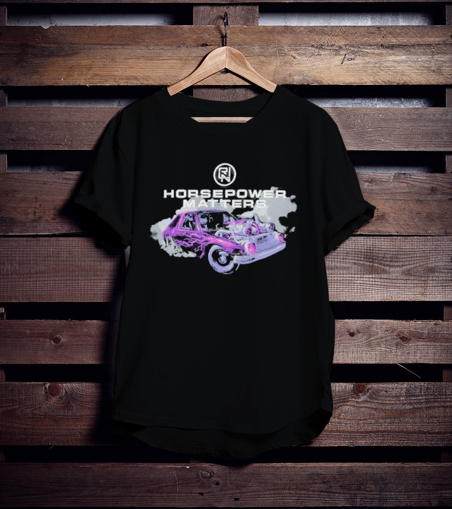 Robby Layton Horse Power Matters Purple Car Motif T-Shirt