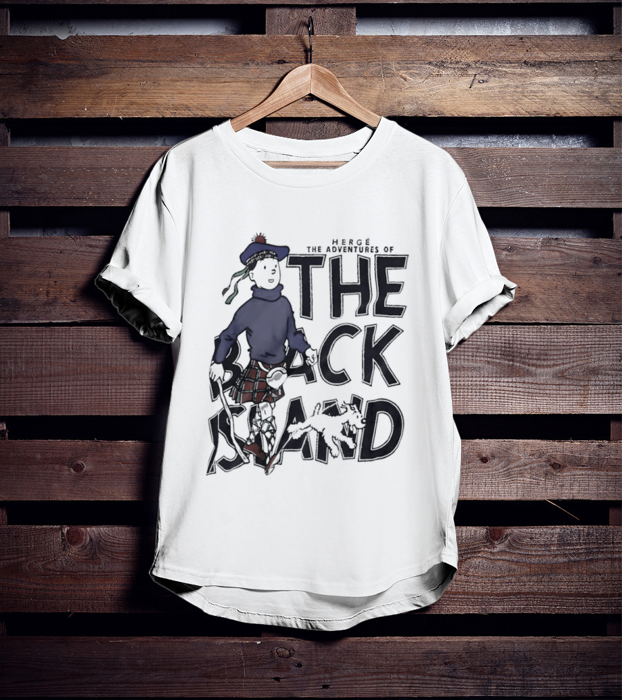 Hergé The Adventures Of Tintin The Black Island Character In Scottish Attire T-Shirt
