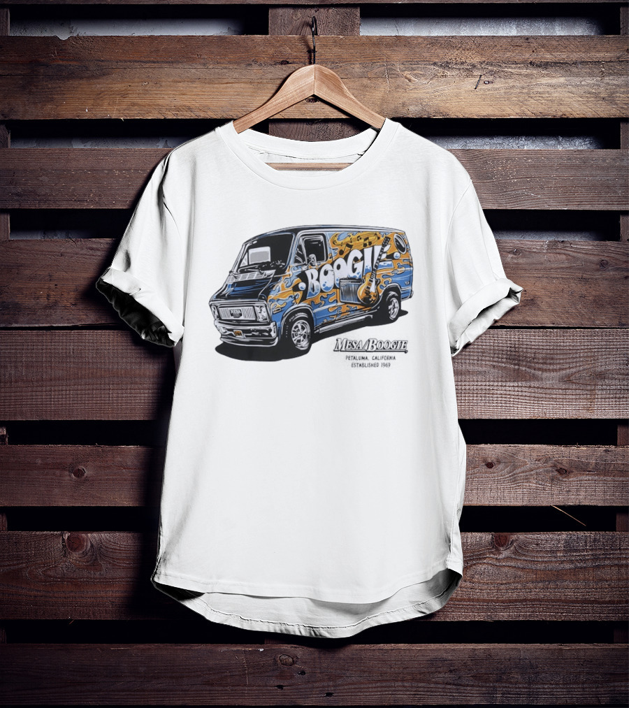 Boogie Van Music Theme Mesa Boogie Amplifier Guitar Established 1969 T-Shirt