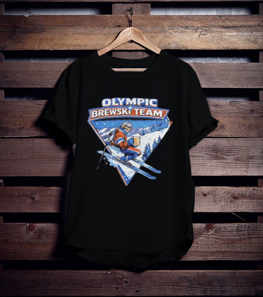 Olympic Brewski Team Skiing Snow Adventure T-Shirt