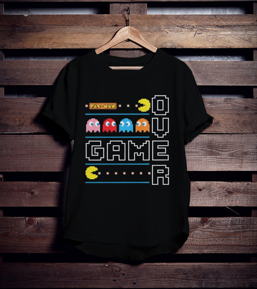Pac Man Game Over With Ghosts Retro Arcade T-Shirt