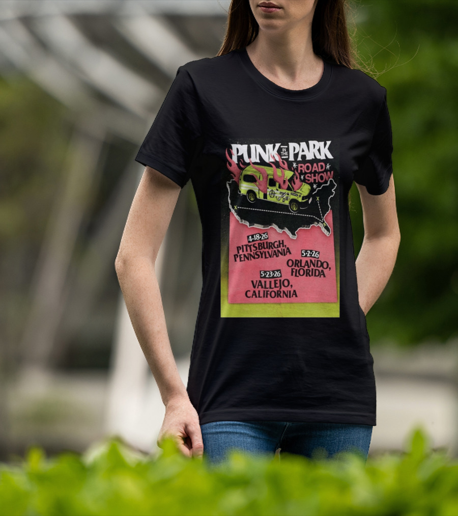 Punk In The Park Road Show April 18 2026 Pittsburgh Pennsylvania Tour Dates Orlando Vallejo T-Shirt