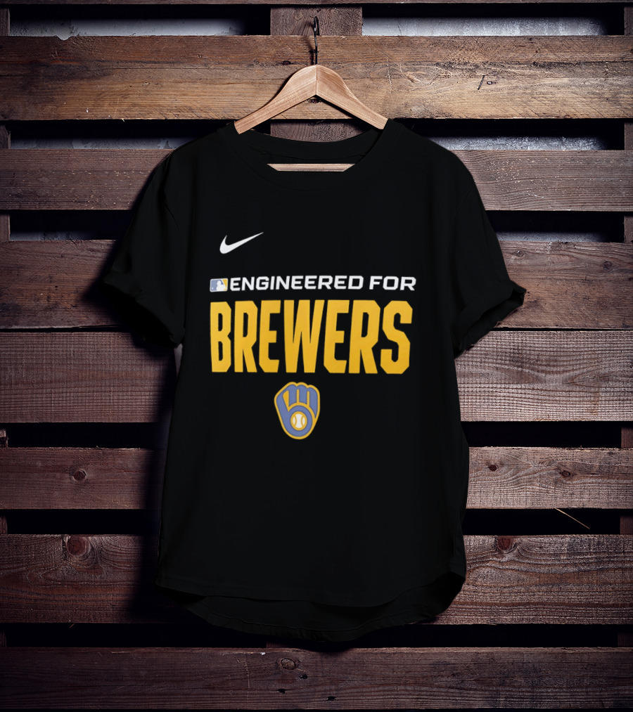 Nike MLB Engineered For Brewers Milwaukee T-Shirt