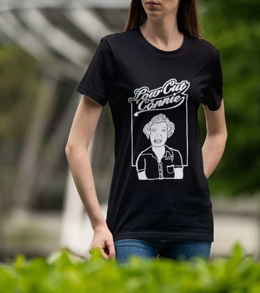 Low Cut Connie Vintage Outline Monochrome T-Shirt