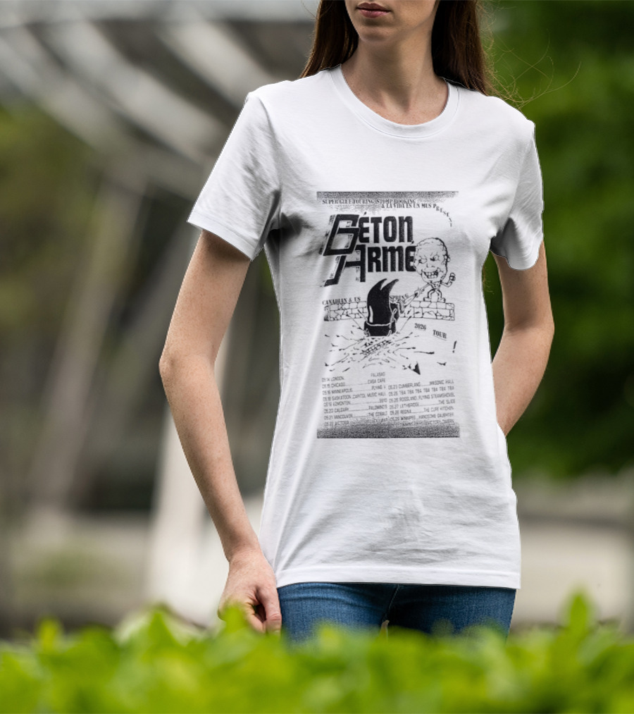 Beton Arme Canadian & US Spring 2026 Tour Skeleton Watermelon T-Shirt