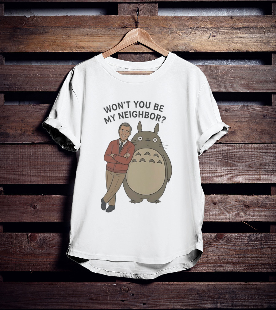 Totoro Won't You Be My Neighbor Mr. Rogers Mashup T-Shirt