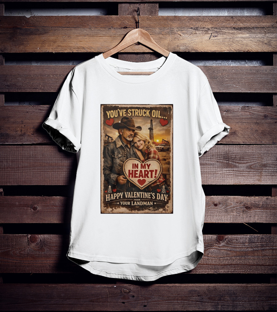 You've Struck Oil In My Heart Happy Valentine's Day From Your Landman T-Shirt