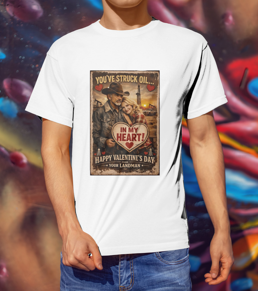 You've Struck Oil In My Heart Happy Valentine's Day From Your Landman T-Shirt