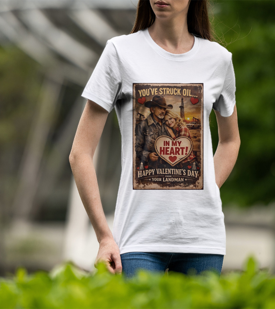 You've Struck Oil In My Heart Happy Valentine's Day From Your Landman T-Shirt