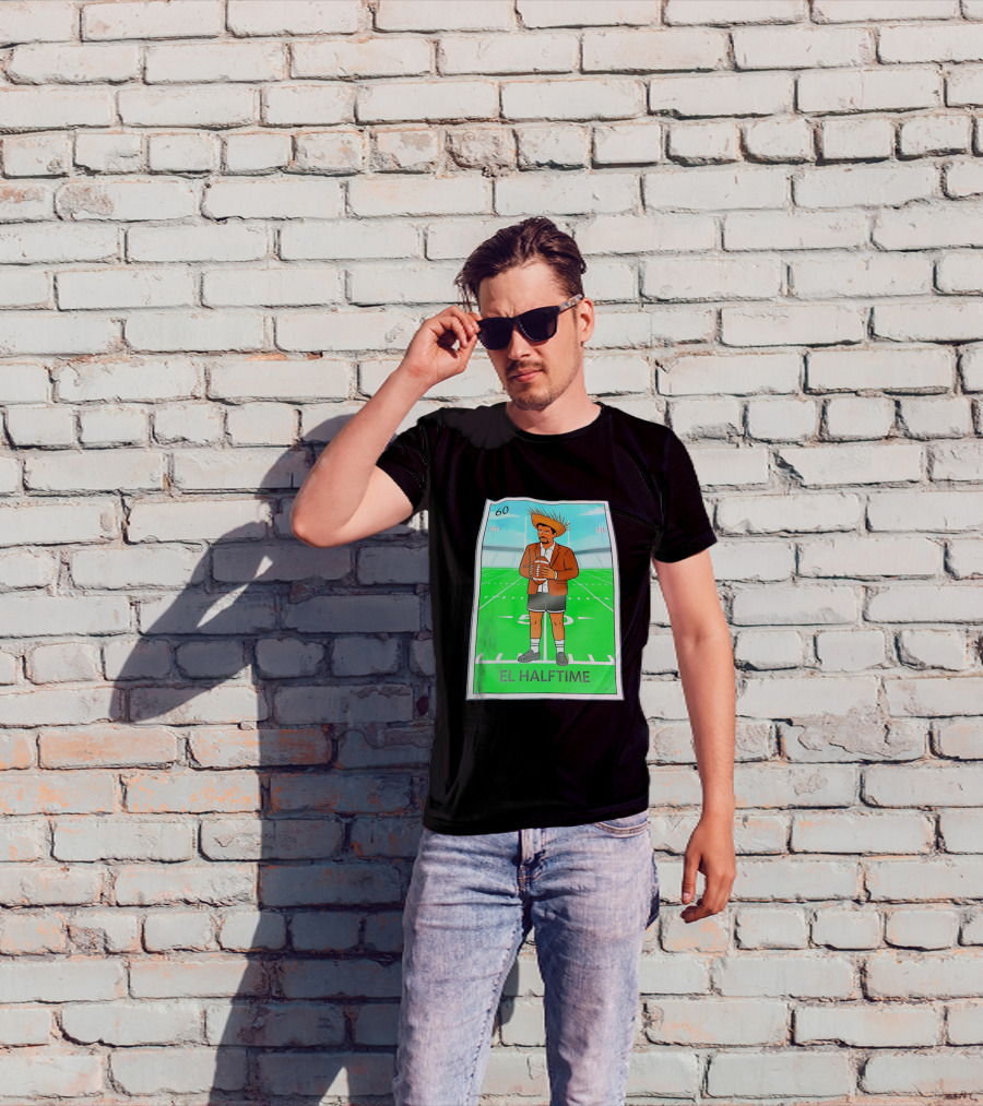 Bad Bunny El Halftime Football Card 60 Stadium Scene T-Shirt