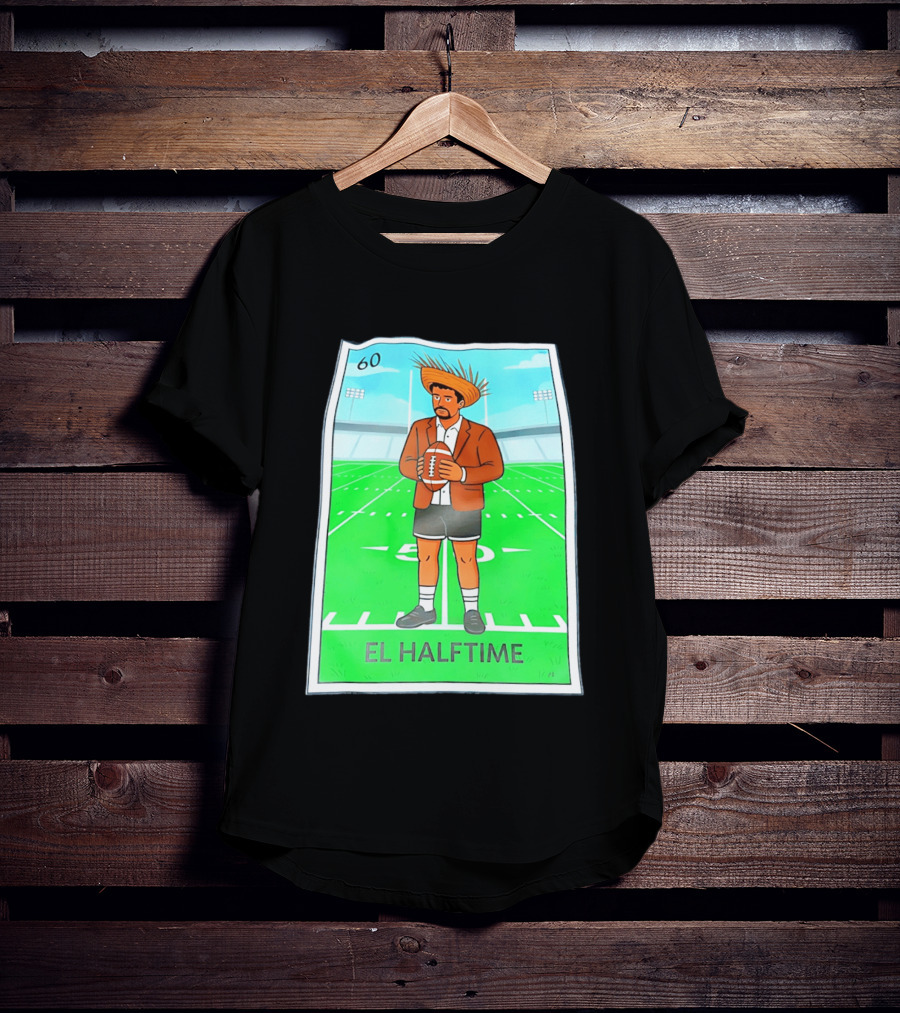 Bad Bunny El Halftime Football Card 60 Stadium Scene T-Shirt