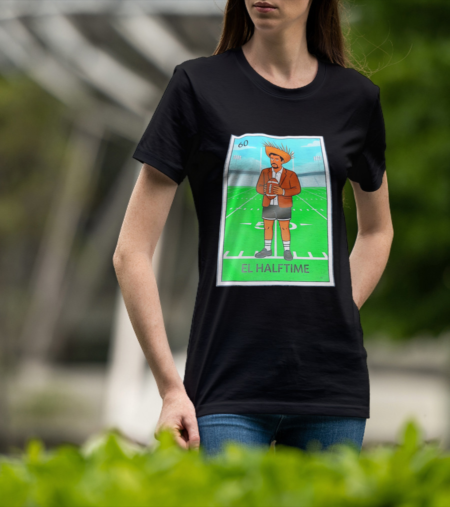 Bad Bunny El Halftime Football Card 60 Stadium Scene T-Shirt