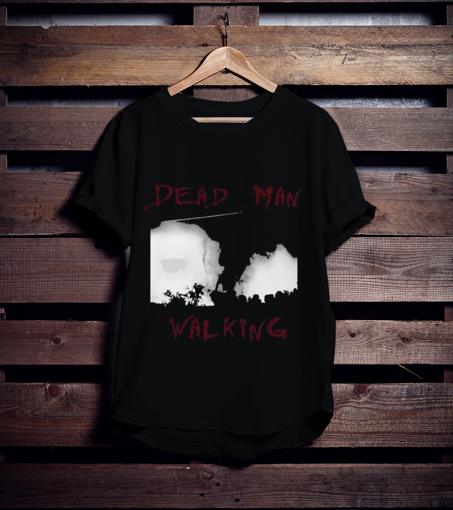 Dead Man Walking Zombie Hand Print Grunge T-Shirt