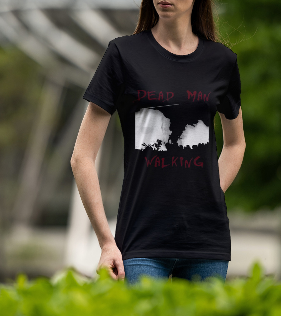 Dead Man Walking Zombie Hand Print Grunge T-Shirt