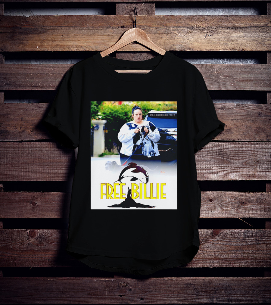 Free Billie Fat 2026 Meme Parody With Whale And Dog Walking T-Shirt
