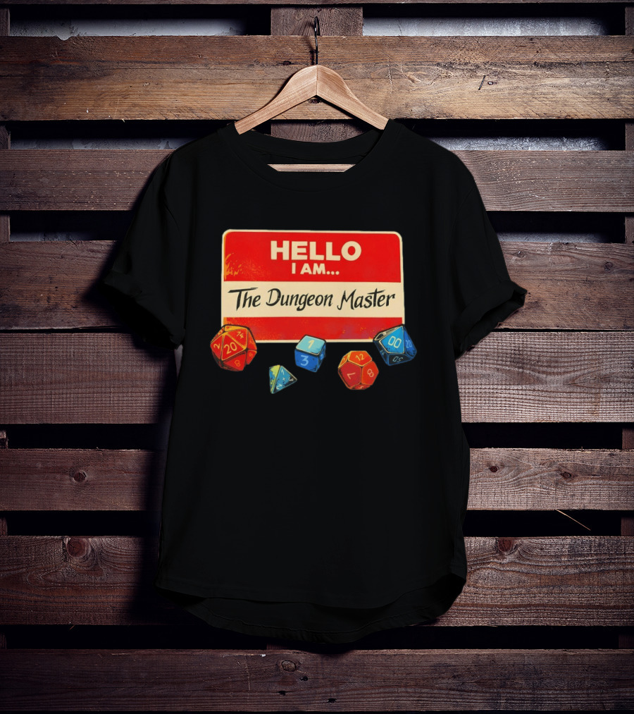 Hello I Am The Dungeon Master Dice RPG Gaming T-Shirt