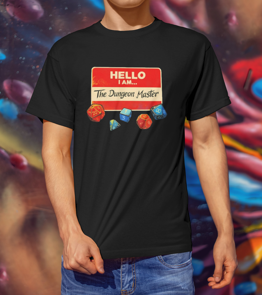 Hello I Am The Dungeon Master Dice RPG Gaming T-Shirt