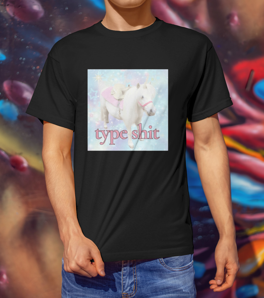 Unicorn Type Shit Pastel Starry Sky T-Shirt